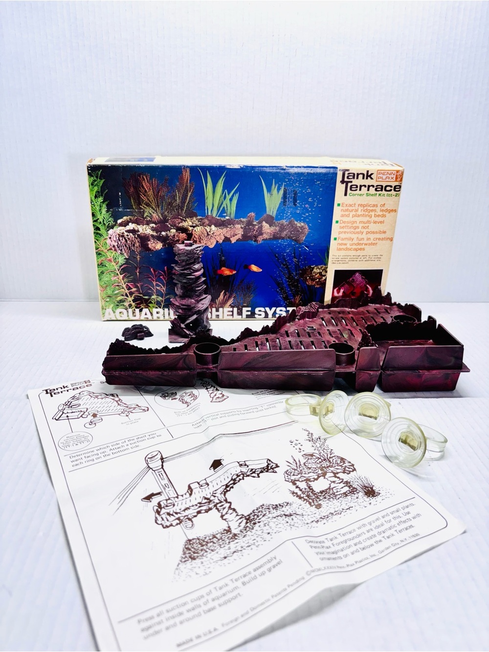 Vintage Penn-Plax Tank Terrace Aquarium Shelf Sys Master Kit TT-1 Made In USA 84